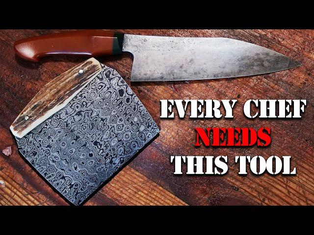 Making a Damascus Bench Scraper- the simplest kitchen tool you didn’t know you needed