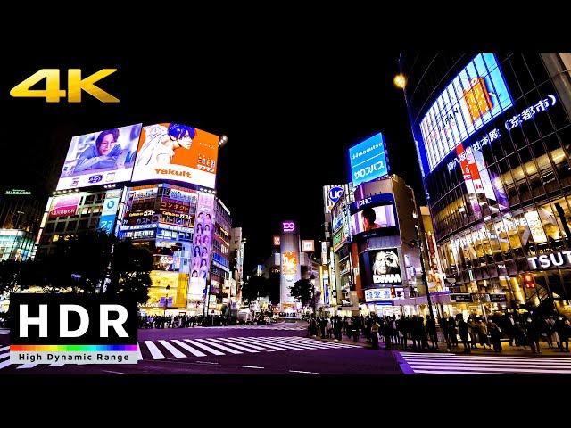 【4K HDR】Night Walk in Tokyo Shibuya (東京散歩)