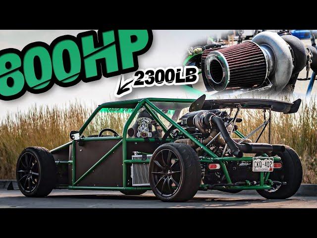 800HP Street-Legal Turbo Go-Kart?! 2300LB Weapon Hand Built From Scratch (ROWDY Highway Pulls)