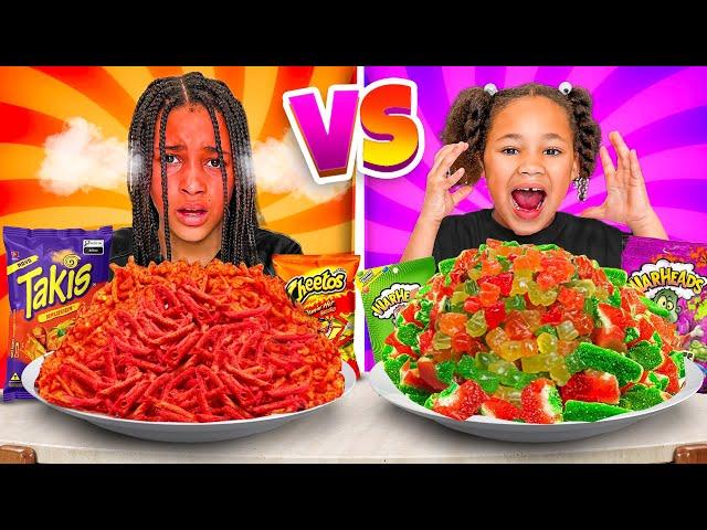 SPICY VS SWEET FOOD CHALLENGE ️