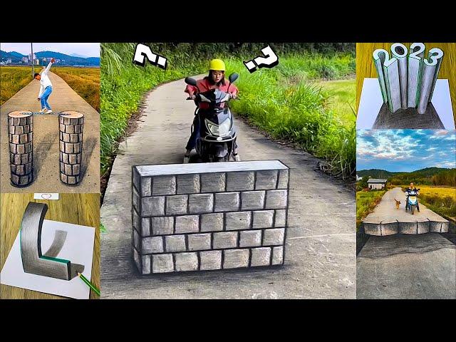 Funny 3D Art Work Painting On The Road For Prank In 2023