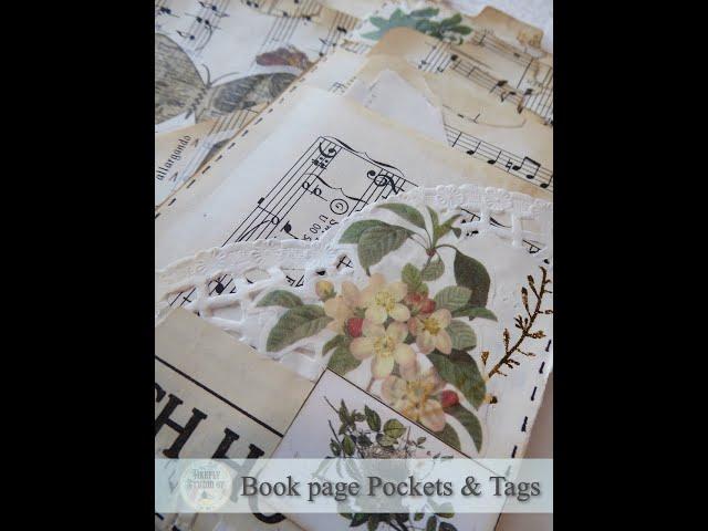 Book page Ideas -Making Pockets & Tags for Junk Journals