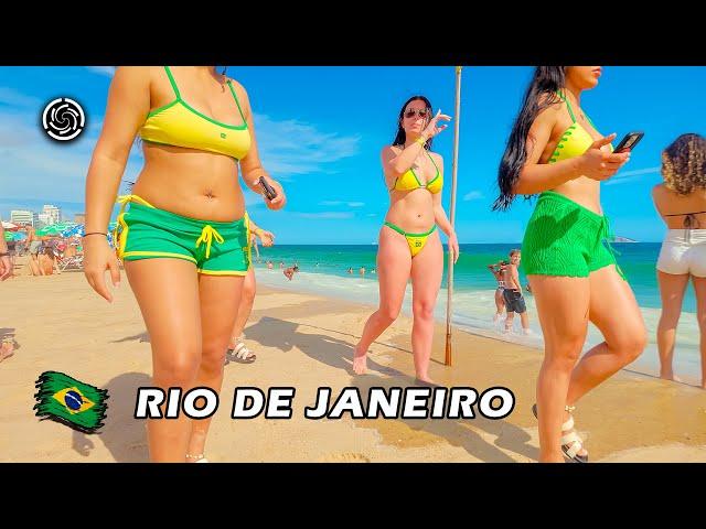 This was the LAST DAY of 2024 on the BEACH in RIO DE JANEIRO  Brazil — Leblon Beach 【 4K UHD 】