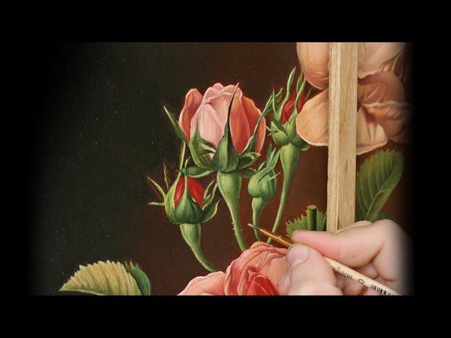 Техника рисования цветов, роз. Часть 3.