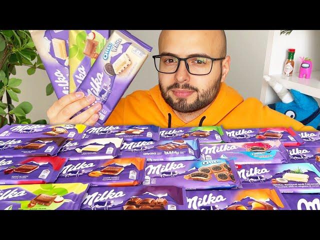 Am incercat TOATE AROMELE  MILKA ! 18 TIPURI DE CIOCOLATA