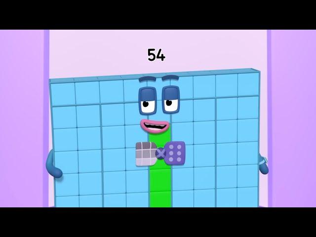 Numberblocks but only when 54 is on screen