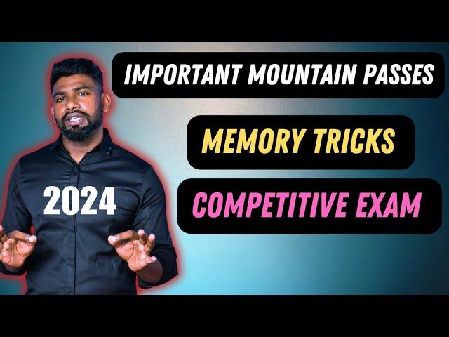 IMPORTANT MOUNTAIN PASSES IN INDIA | STATIC GK | PASSES FOR COMPETITIVE EXAMS | JKSSB | SSC | UPSC