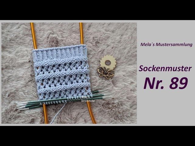 Sock pattern no. 89 - knitting patterns in rounds / lace pattern / lace pattern