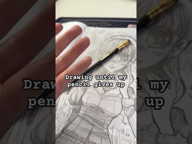 drawing until the pencil gives up  ️ #shorts #art #timelapse