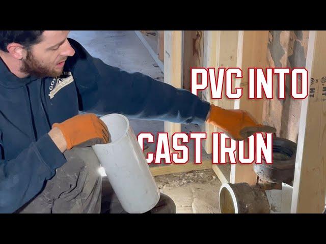 How to Tie PVC into Cast Iron Hub | Episode 11