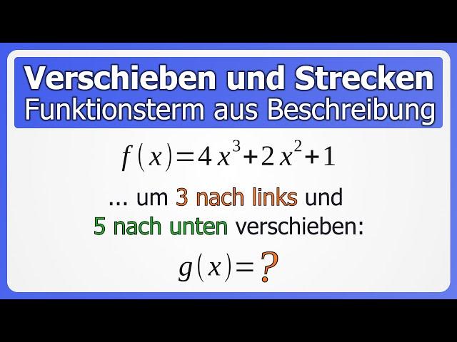 Schaubilder verschieben und strecken: Funktionsterm aus Beschreibung aufstellen