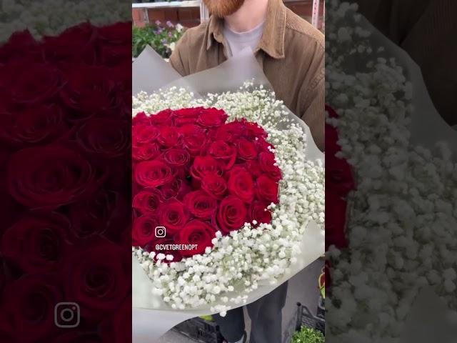 База цветов Питер Зелёный опт. #25роз #51роза #101роза #букетроз #Питер #роза #пион #лилия #сирень