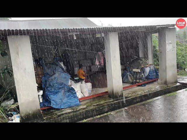 Its Pleasure to be in Touch with Nature-Walking in Heavy Rain through Villages