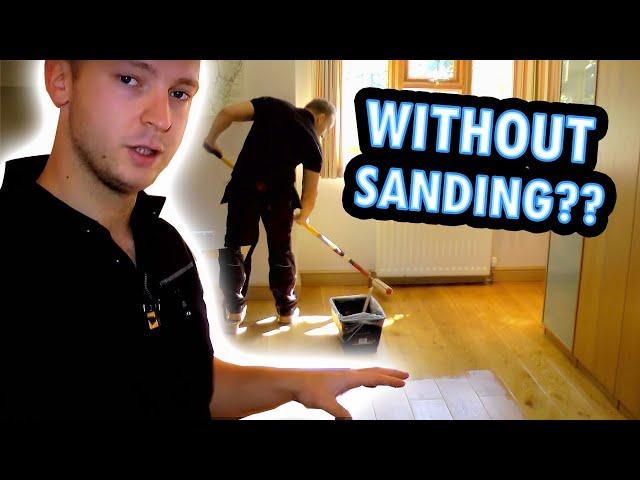 How to Refinish a Wood Floor Without Sanding (under 1 hour)