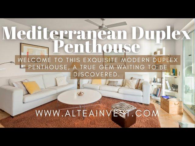 Mediterranean style duplex penthouse on the first line of the beach in Altea