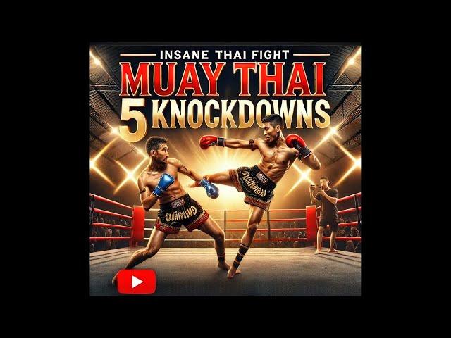 Insane Muay Thai Fight with 5 Knockdowns Non Stop Action! #muaythai #thailand #viralvideo #fyp