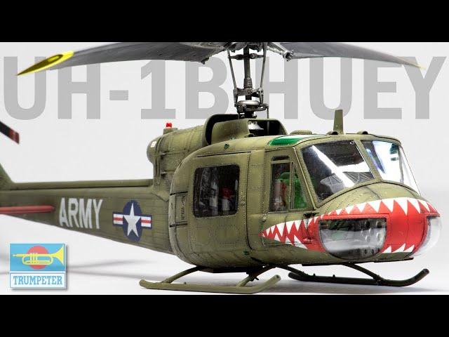 Trumpeter Brand New 1/35 UH-1B Huey | Full Build | 4K