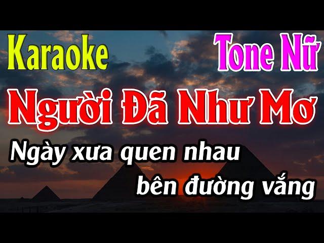 Người Đã Như Mơ Karaoke Tone Nữ Karaoke Lâm Organ - Beat Mới