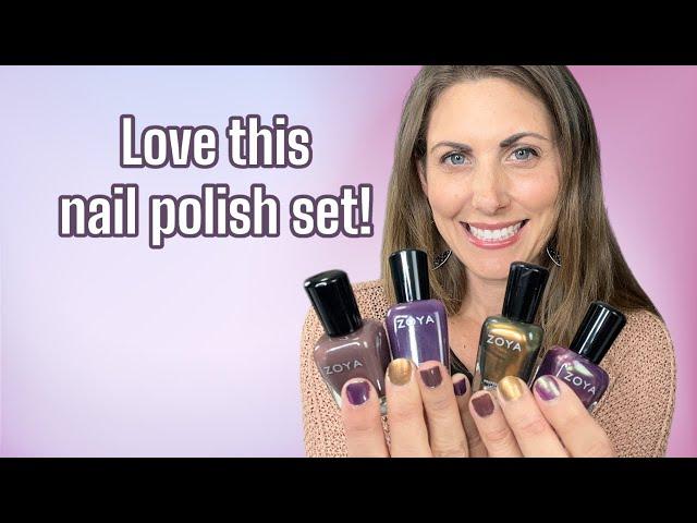 Zoya Nail Polish Quad: Tis The Season - Festive Glam Polishing demo!