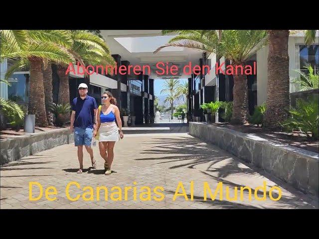 GRAN CANARIA - PLAYA DEL INGLES. Dünen von Maspalomas und Riu Palace Maspalomas Hotel. 1. Juli 2024.