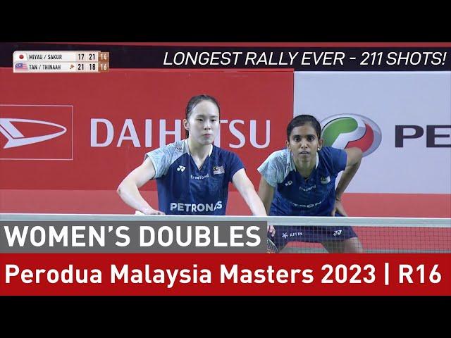 PMM 2023 - Pearly Tan/Thinaah Muralitharan [MAS] vs Miyaura/Sakuramoto [JPN] Longest Rally Ever