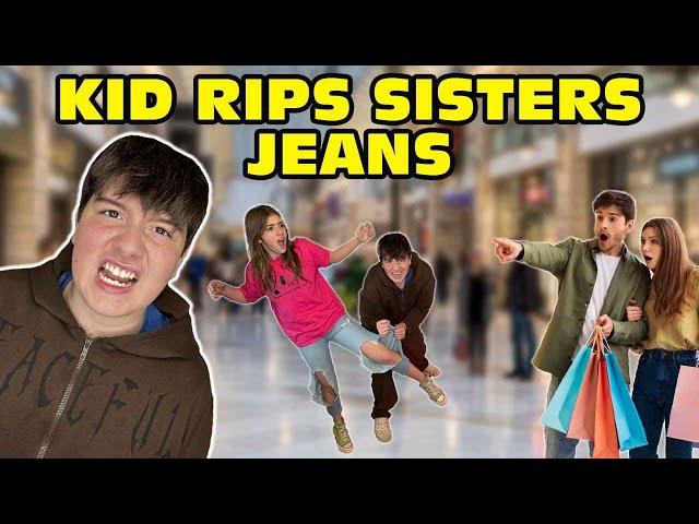 Kid Temper Tantrum Tears Sister's New Jeans! [Original]