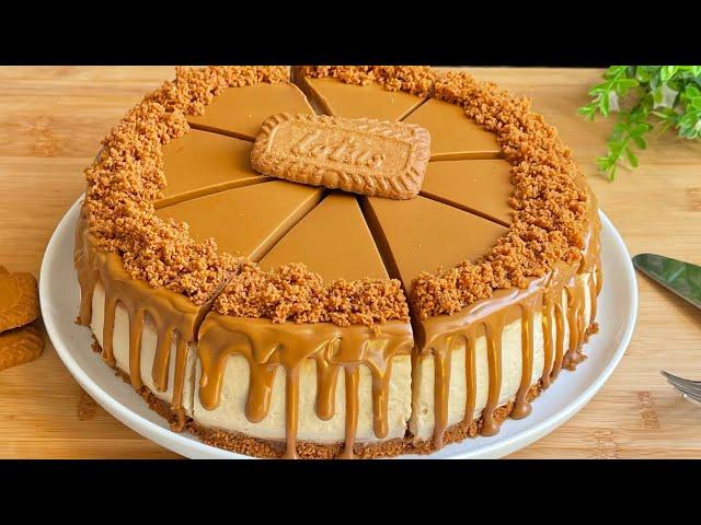 Easy no bake biscoff cheesecake - تشيزكيك اللوتس الشهير