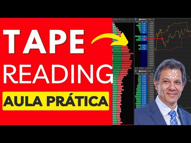 TAPE READING - AULA PRÁTICA  ( LIVE - PT3 ) /  DAY TRADE / TAPE READING