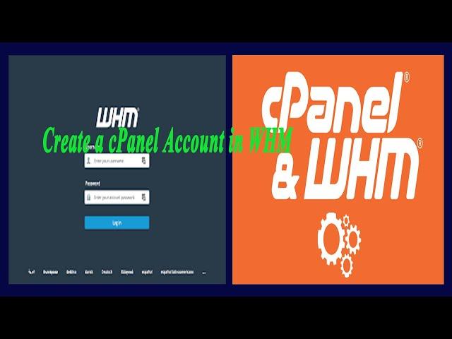 How to Create a cPanel Account in WHM