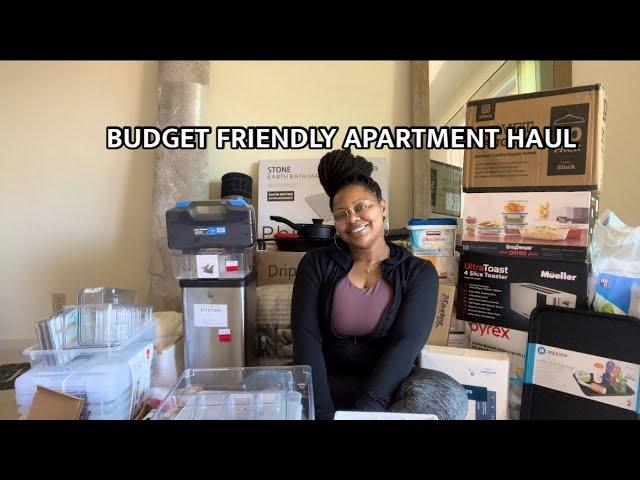 BUDGET FRIENDLY NEW APARTMENT HAUL + 1ST APT TIPS | Home Goods, Amazon, Target Items | Moving vlog