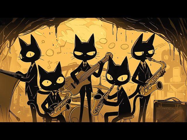 Vintage Black Cat Jazz Relax Unwind & Groove Night