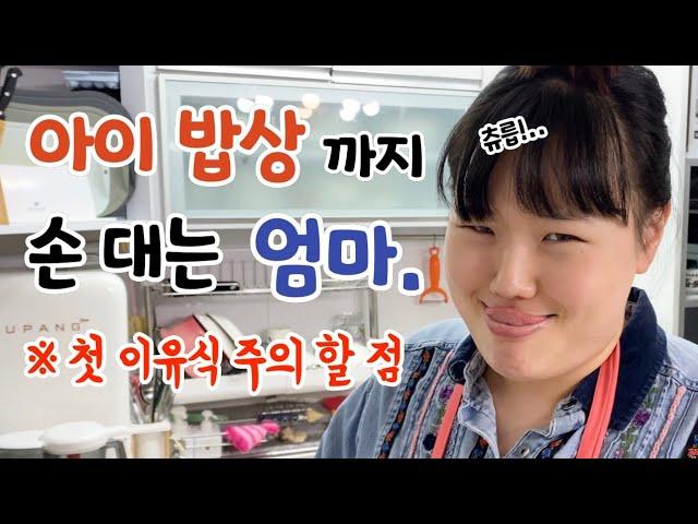 초보엄마의 첫 이유식 만들기 준비물부터 보관방법 까지! 24주차 아기의 먹방ㅣ육아 꿀팁