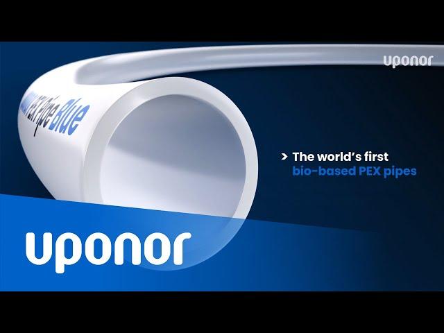 Uponor PEX Pipe Blue: The world´s first bio-based PEX pipes