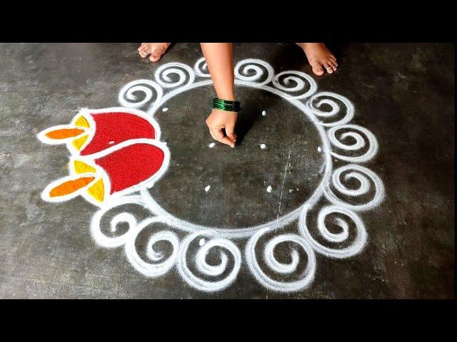 Christmas special kolam/xmas simple rangoli designs/merry Christmas rangoli/Amazingrangoli