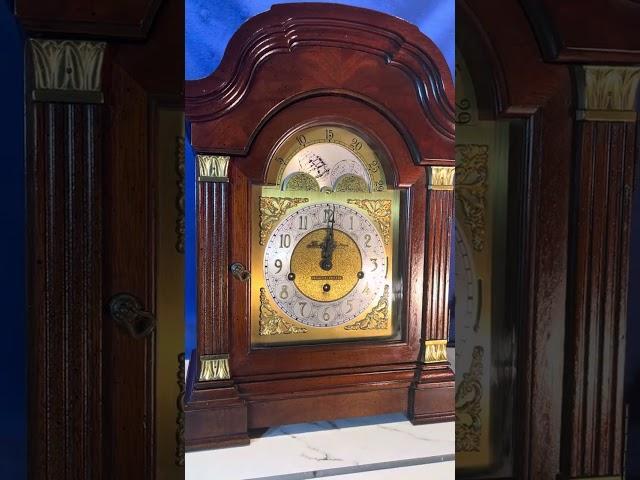 U.S.A.LIMITED EDITION HOWARD MILLER,MOON PHASE CLOCK,TRIPLE CHIME ,MAHOGANY CASE