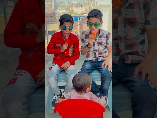 Sharing Lollipop with cute baby is crying  #shorts