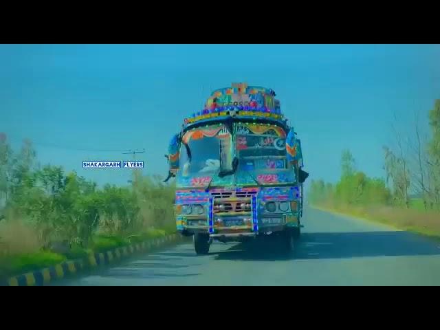 #shakargarh bus 255 brand full in action# shakargarh flayers 1