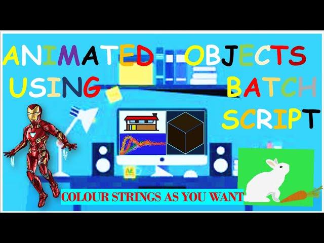 How to create Animations or Motion Graphics    with Batch Script Command Lines ! |Tutorial Part 2