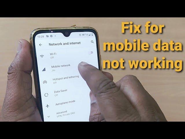 mobile data on but internet not working | how to fix mobile data not working (android)