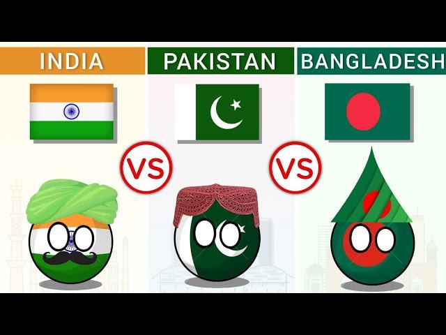 India vs Pakistan vs Bangladesh - Country Comparison