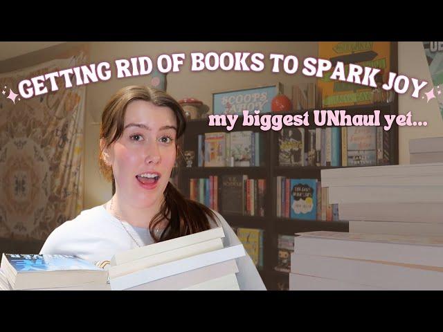 HUGE BOOK UNHAUL // getting rid of half my books to feel something