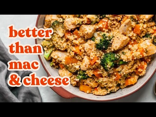 Broccoli Cheddar Chicken Couscous with Butternut Squash | Ambitious Kitchen