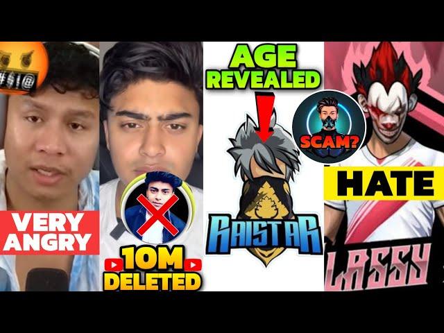 Finnally Raistar Age Revealed  || Tonde Gamer Got Very Angry  | Baseer Channel Deleted | Classy FF