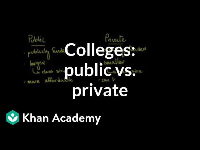 Comparing public vs. private colleges