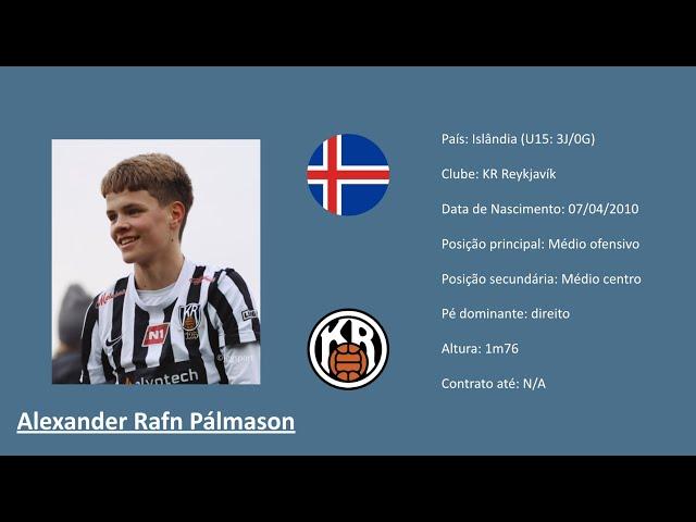 Alexander Rafn Pálmason | 2010 (KR Reykjavik | Iceland) footage w/ U15 NT