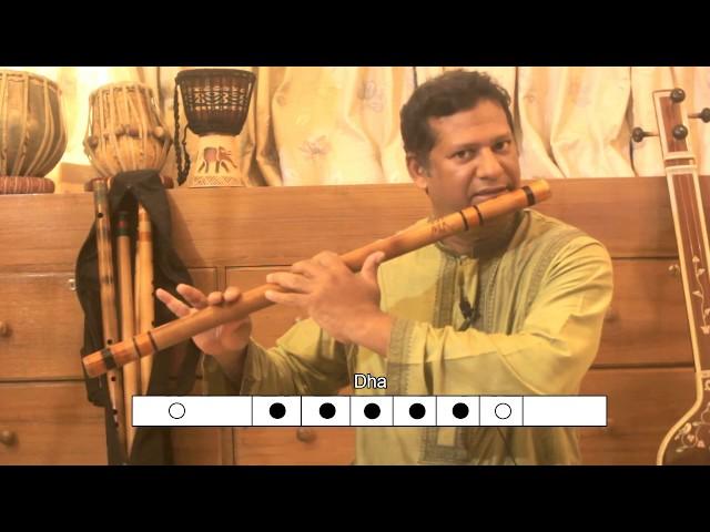 Lesson 3: How to play 'Saptak' - Sa Re Ga Ma Pa DHa Ni  in flute/ Bansuri