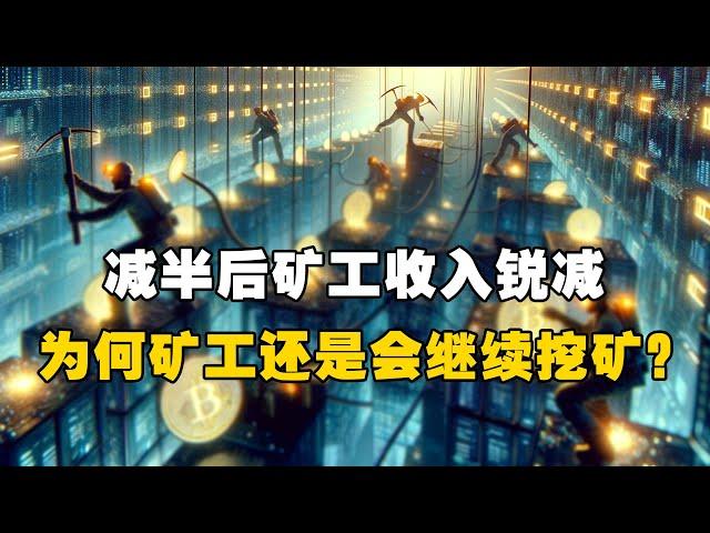 减半后矿工收入锐减！为何矿工还是会继续挖矿？！ #OKX交易所 #欧易web3钱包