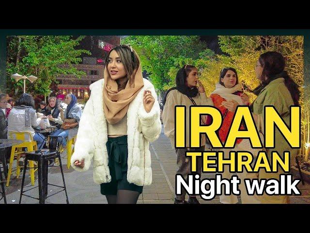 IRAN Today  Night Walk In Tehran after 10 PM ایران