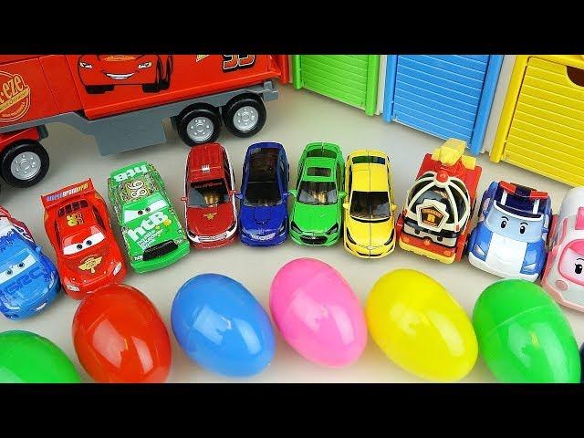 Mini Cars and Carbot toys with surprise eggs play