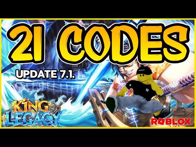 16 NEW CODES21 WORKING CODES for KING LEGACYReset Stat CodesHALLOWEENUPDATE 7.1.  Roblox 2024